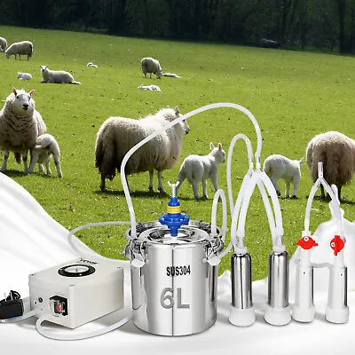 VEVOR Goat Milking Machine Goat Milker 6 L 304 Stainless Steel Bucket For Cows • $126.99