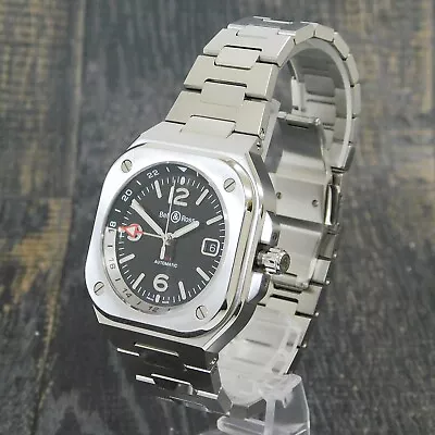 Bell & Ross BR05G-BL-ST GMT S. Steel 41mm Automatic Men's Watch #W368 Rise-on • $2854.02