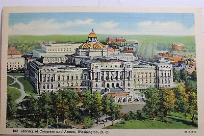 Washington DC Library Of Congress Annex Postcard Old Vintage Card View Standard • $0.50