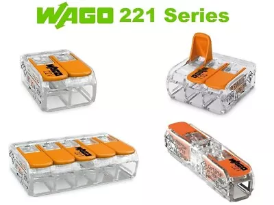 WAGO 221 Series Reusable Electrical Wire Cable Connectors Compact UK • £2.49