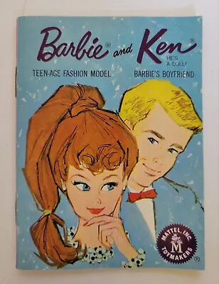  Vintage 1961 Mattel Barbie And Ken Blue Booklet In VG Condition • $5.75