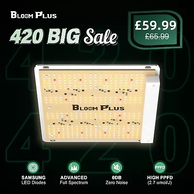 Bloom Plus BP1000 1500 2500 3000 4000 LED Grow Light Full Spectrum Veg Flower • £55.99