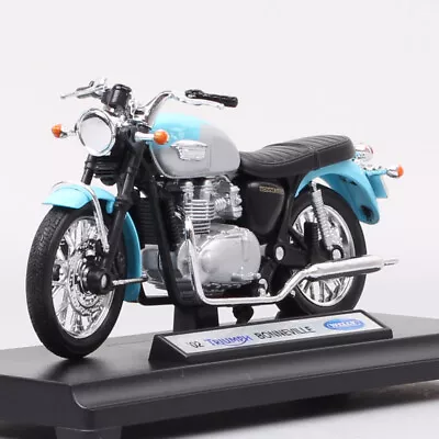 Welly 1/18 Triumph Bonneville 2002 Scale Motorcycle Model Diecast Toy Retro Bike • $17.86