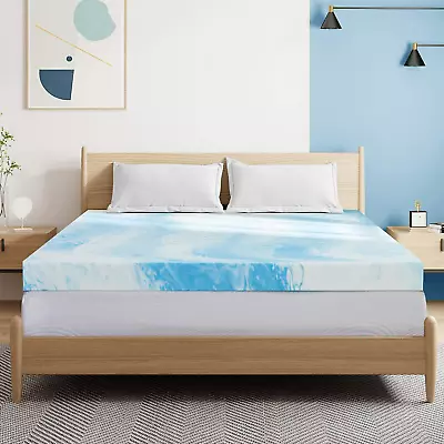 3 Inch Mattress Topper With 100% Waterproof Cover King Size 3 Inch Gel Memory F • $98.34