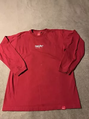 Vtg Y2K Mossimo Long Sleeve T-Shirt XL Red Skate Double-Sided Spellout • $28