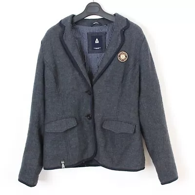 Gaastra Seaport Heritage Womens 2XL Sail Yacht Tweed Blazer Jacket Coat Wool Top • $37.82