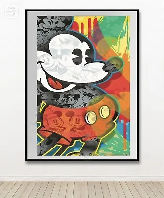 Mickey Mouse Canvas Poster Anime Wall Art Home Decor • $129.99