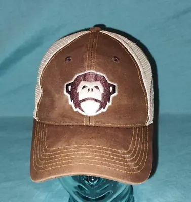 Lightly Used Howler Brothers Bros Monkey Logo Brown White Adjustable Hat Cap • $14.99