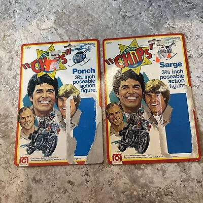 1977 Mego Chips Ponch And Sarge Action Figure Card Backs • $20