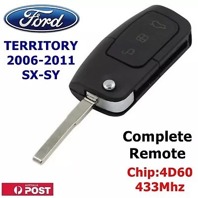 Ford Territory Sx Sy Remote Flip Key Blank Complete Key Ready For Programming • $25.99