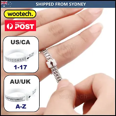 Ring Measurer Sizer Size Tool Check Size Gauge Measurement Sizes UK/AU A To Z • $6.95