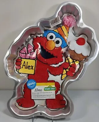 WILTON SESAME STREET MUPPET 15 Inch ELMO 1996 BIRTHDAY CAKE PAN 2105-4298 NWT • $12.95