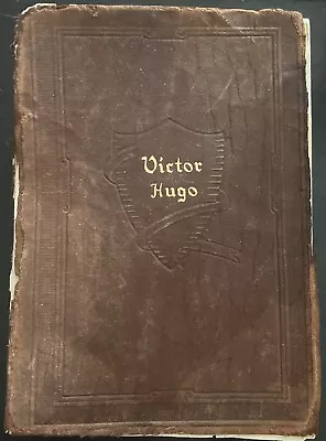 Antique The Works Of Victor Hugo Leather Bound Book Walter J. Black Series 1928 • $12.99