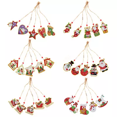 $11.89 • Buy 5/10X DIY 5D Diamond Painting Art Hanging Pendant Xmas Tree Ornament Craft Decor