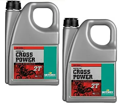(2) Motorex Cross Power Synthetic 2T 2-Stroke Oil 4 Liter Pre-Mix Ktm Yz Cr Kx • $164.98