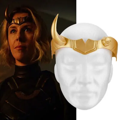 Female Loki Helmet Horns Headpiece Superhero Cosplay Costume Props Headwear • £20.63