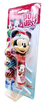 Mickey Mouse Christmas POP UPS! LOLLIPOP Filled W/Chupa Chups Flix Candy NEW • $8.15