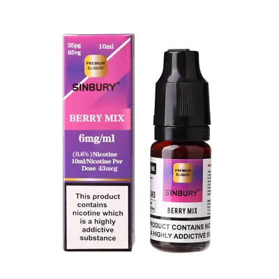£2.29 • Buy Sinbury E-liquid Vape Juice 10ml All Flavours 0mg 3mg, 6mg 11mg 18mg UK Made