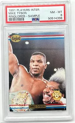 1991 Players International Mike Tyson Ringlords Sample Card PSA 8 NM-MT • $38