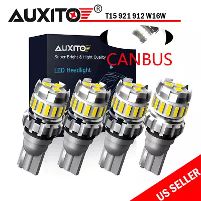 4X AUXITO Canbus 912 921 T15 W16W White LED Bulb For Car Backup Reverse Light EA • $12.99