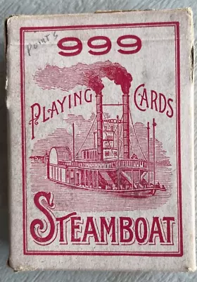 STEAMBOAT MARKED PLAYING CARDS GAMBLING CASINO POKER 21 Seal Is Broken • $180