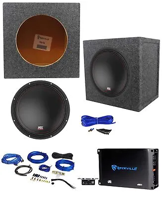 MTX 3510-02 10  500 Watt SVC Car Subwoofer+Sealed Sub Box+Mono Amplifier+Amp Kit • $202.85