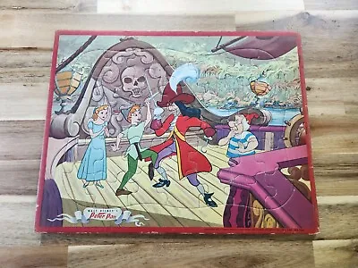 Vtg Walt Disney Peter Pan Tray Puzzle Jaymar Specialty 2546 Fighting W/Capt Hook • $18