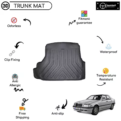 Vehicle Specific Rubber Trunk Mat Fits For Mercedes C Class W202 1993 - 2000 • $79.90