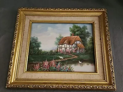 Antique Marten Original Oil Painting Framed Signed • $70