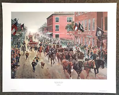 IRON HORSES MEN OF STEEL Mort Kunstler Winchester Va Full Size Print Ltd Ed. • $70