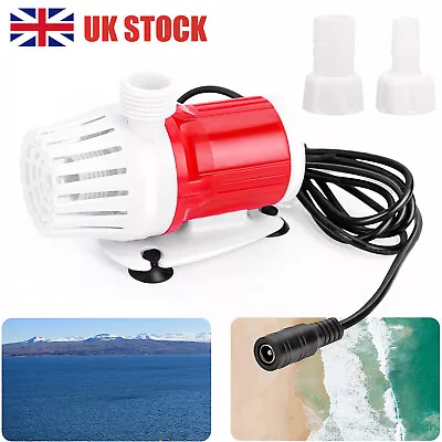 DC 12V Submersible Pump 20W Portable Aquarium Water Pump 1100L/H High Flow Pumps • £10.95