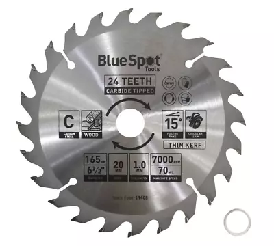 Thin Kerf Blades 165mm X 24T Cordless Circular Saw Blade For DeWalt Makita ETC • £7.50