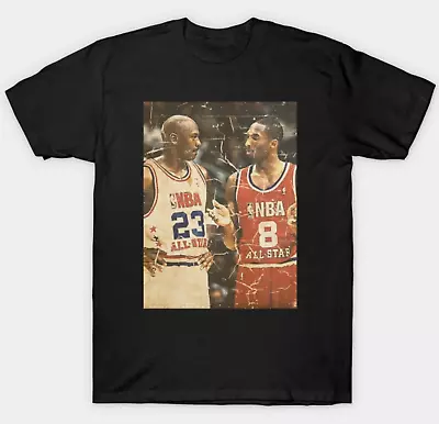 Kobe Bryant Michael Jordan All Star Short Sleeve T-shirt Mens Unisex S-3XL Black • $16.99