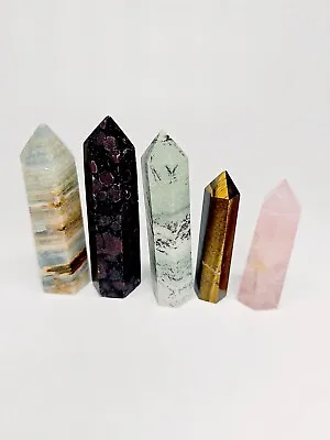 Crystal Towers Bundle Natural Obelisks Blue Onyx Tigers Eye • £0.99