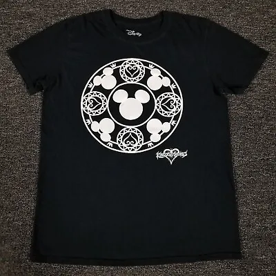 Mickey Mouse Shirt Mens Medium Black Disney Kingdom Hearts Graphic 39  Chest • $10.99