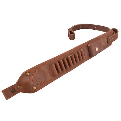 £42.67 • Buy Leather Rifle Cartridges Holder Sling Adjustable Anti Slip Shooting Belt Holder