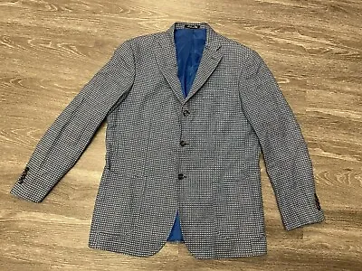 Domenico Vacca Blue & White Blazer Size 36 Made In Italy • $150