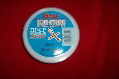 Mason Ice Free Tip Up Fishing Line Plastic Coated Braided Dacron 20 Lb NEW • $9.99
