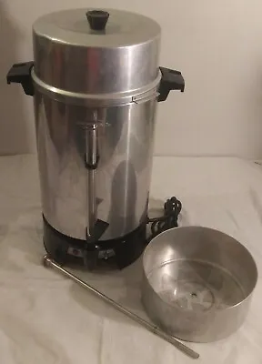 Vintage West Bend 100-Cup Commercial Coffee Maker Percolator Model #33600 *EUC* • $149.65