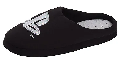 Mens Sony PlayStation Slippers Teen Gamer Open Back Slip On Mules House Shoes    • £15.95