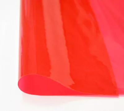 Crimson Dark Red Tinted Vinyl 10 Gauge PVC Transparent Plastic Fabric By The Yd. • $14.99