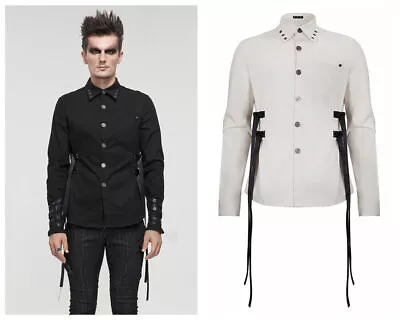 Devil Fashion Gothic Simple Personality Men's Casual Shirt Belt Decoration Tops • $76.15