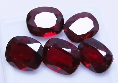 24 CT AAA+ Natural Deep Red Ruby Radiant Loose Gemstone Lot • $45.08