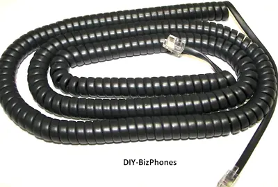 Vodavi Black Long Handset Cord Starplus DHS Phone SP7314 Receiver Curly 25Ft • $8.49