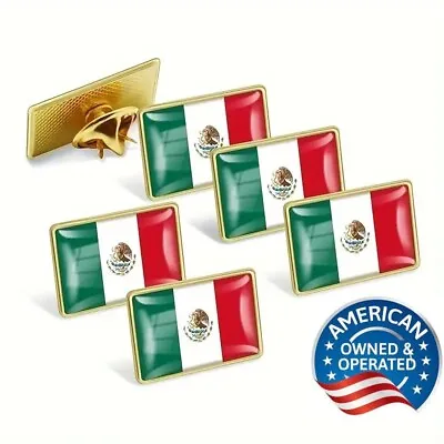 MEXICO FLAG LAPEL PIN MEXICAN TIE TACK BADGE SNAKE EAGLE NEW Mexican American • $6.99