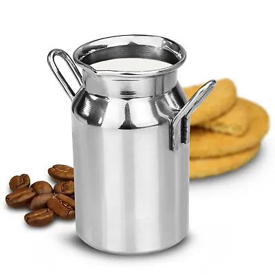 Stainless Steel Mini Milk Churn 135ml - Novelty Cream Jug For Tea & Coffee • £2.49