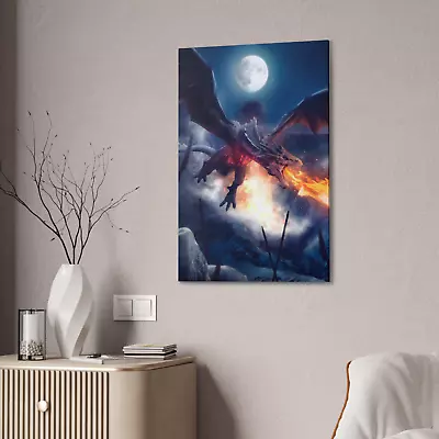 Game Of Thrones Dragon Canvas Fire And Ice Wall Art Decor • £15.99