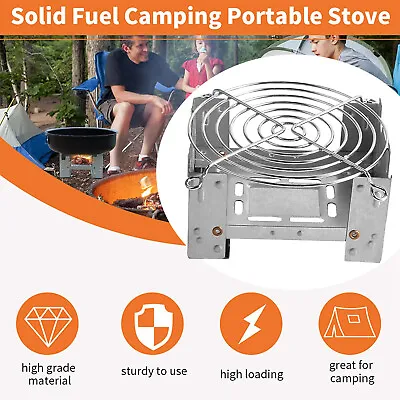 Folding Camping Alcohol Stove Solid Alcohol Fuel Outdoor Mini Spirit J4G6 • $7.58