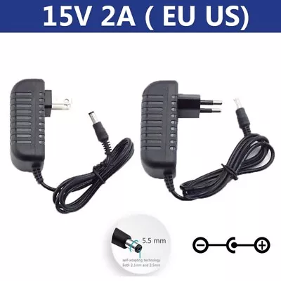 15V 2A 2000ma AC 100-240V To DC Adapter Power Supply Converter Charger Switch • £3.95