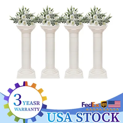 Classic Triumphant Columns 4 White Roman Pillar Durable Wedding Decorative Stand • $128.25